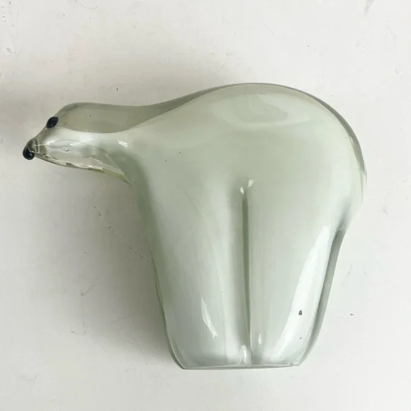 Art Blown Glass Polar Bear Paperweight - Picture 11 of 14